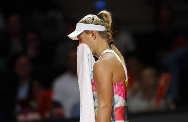 Stuttgart Porsche Tennis Grand Prix 2016, Angelique Kerber (GER) enttäuscht