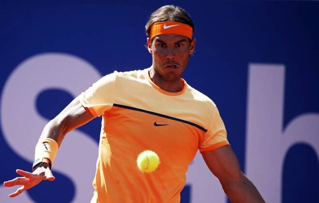 April 23, 2016 - Barcelona, Catalonia, Spain - Rafa Nadal during the match against Philipp Kohlschreiber, corresponding to the 1 2 final of the Open Banc Sabadell, 64 Trophy Conde de Godo, played on the RCT Barcelona1899, on april 23, 2016. Barcelona Open Banc Sabadell - Day 6  - ZUMAn230