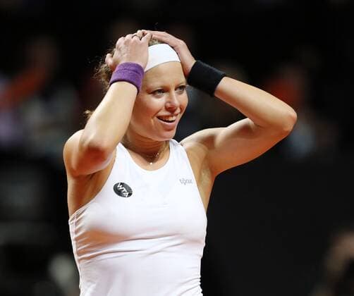Stuttgart Porsche Tennis Grand Prix 2016, Laura Siegemund (GER) jubelt über den Einzug ins Finale