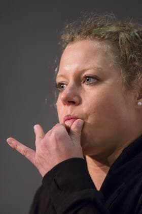 Laura SIEGEMUND, GER Halbfigur, Freisteller , Aktion, Einzelbild, Portrait, Porträt, beim Halbfinale Tennis Grand Prix Porsche Damen WTA Tennis Damen in Stuttgart , 23.04.2016
