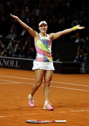 Stuttgart Porsche Tennis Grand Prix 2016 Finale, Siegerin Angelique Kerber (GER) jubelt über den Turniergewinn