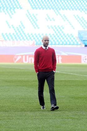 Madrid Trainer Pep Guardiola (FC Bayern Muenchen), Pressekonferenz, Atletico Madrid vs. FC Bayern Muenchen, Fussball, Champions League Halbfinale, 26.04.2016, Copyright: Langer Eibner-Pressefoto EP_HLR