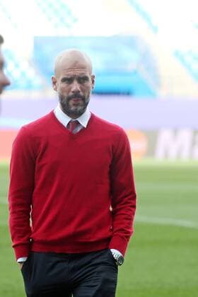 Bilder des Tages - SPORT Madrid Trainer Pep Guardiola (FC Bayern Muenchen), Pressekonferenz, Atletico Madrid vs. FC Bayern Muenchen, Fussball, Champions League Halbfinale, 26.04.2016, Copyright: Langer Eibner-Pressefoto EP_HLR