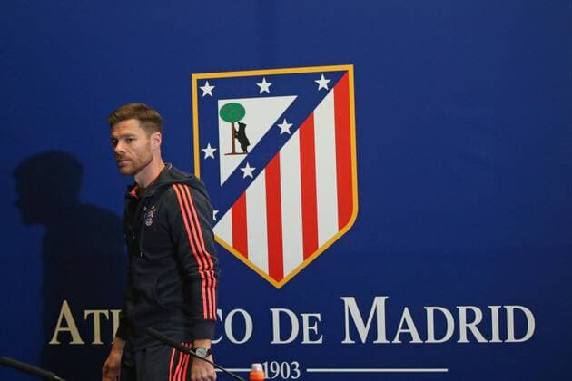 Madrid Xabi Alonso (FC Bayern Muenchen), Pressekonferenz, Atletico Madrid vs. FC Bayern Muenchen, Fussball, Champions League Halbfinale, 26.04.2016, Copyright: Langer Eibner-Pressefoto EP_HLR