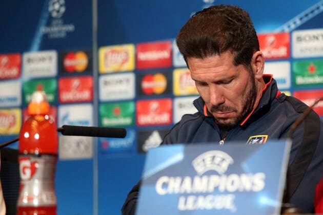 Madrid Trainer Diego Simeone ( Atletico Madrid ), Pressekonferenz, Atletico Madrid vs. FC Bayern Muenchen, Fussball, Champions League Halbfinale, 26.04.2016, Copyright: Langer Eibner-Pressefoto EP_HLR
