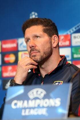 Madrid Trainer Diego Simeone ( Atletico Madrid ), Pressekonferenz, Atletico Madrid vs. FC Bayern Muenchen, Fussball, Champions League Halbfinale, 26.04.2016, Copyright: Langer Eibner-Pressefoto EP_HLR