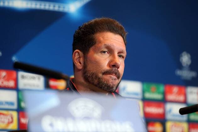 Madrid Trainer Diego Simeone ( Atletico Madrid ), Pressekonferenz, Atletico Madrid vs. FC Bayern Muenchen, Fussball, Champions League Halbfinale, 26.04.2016, Copyright: Langer Eibner-Pressefoto EP_HLR