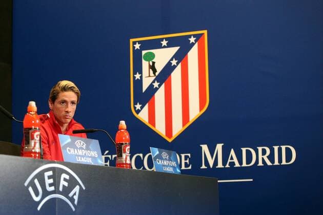 Bilder des Tages - SPORT Madrid Fernando Torres ( Atletico Madrid ), Pressekonferenz, Atletico Madrid vs. FC Bayern Muenchen, Fussball, Champions League Halbfinale, 26.04.2016, Copyright: Langer Eibner-Pressefoto EP_HLR