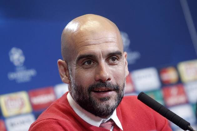 FC Bayern Munchen s coach Pep Guardiola in press conference PK Pressekonferenz after Champions League 2015 2016 Semi-Finals 1st leg match. April 26,2016.  (2016042653)