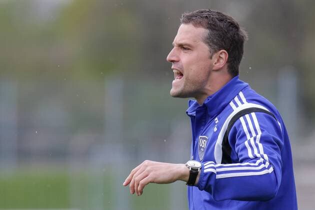 Daniel Kraus (Trainer, Jena), schreit, ruft, schreien, Fussball, Allianz Frauen-Bundesliga, SC Freiburg - FF USV Jena, xozx