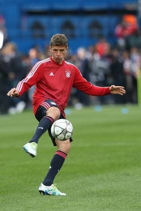 Madrid Thomas Mueller (FC Bayern Muenchen) ist heute erstmal auf der Bank,, Atletico Madrid vs. FC Bayern Muenchen, Fussball, Champions League Halbfinale, 27.04.2016, Copyright: Langer Eibner-Pressefoto EP_HLR