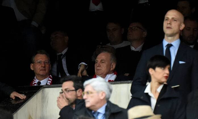 Madrid 27.04.2016, xjhx, Fussball Champions League, Atletico Madrid - FC Bayern München, emspor, v.l. Ulrich Uli Hoeness Hoeneß Hoenes (FC Bayern Muenchen)