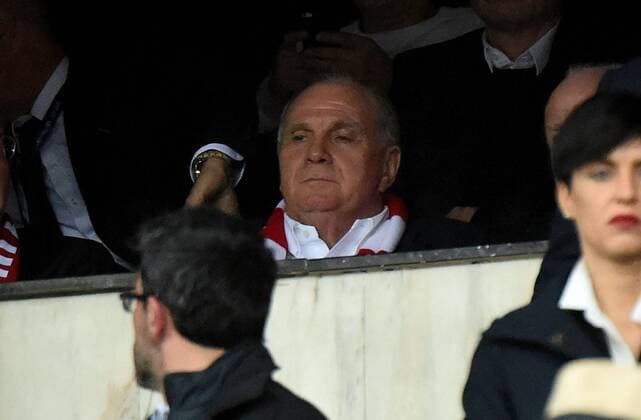 Bilder des Tages - SPORT Madrid 27.04.2016, xjhx, Fussball Champions League, Atletico Madrid - FC Bayern München, emspor, v.l. Ulrich Uli Hoeness Hoeneß Hoenes (FC Bayern Muenchen)