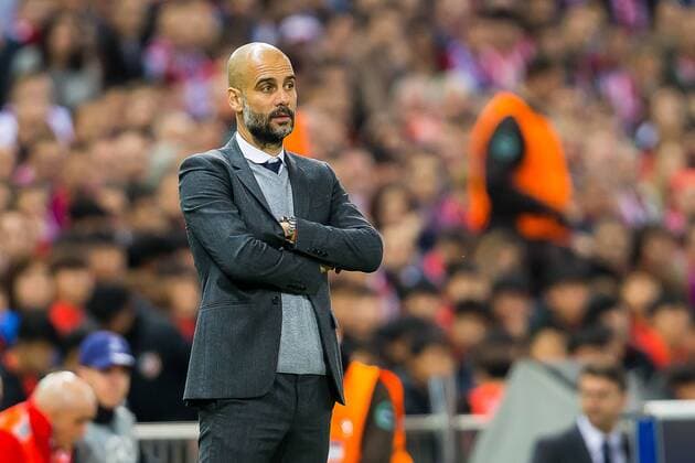 Mittwoch 27.04.2016, Champions League - Halbfinale, Hinspiel in Madrid, Saison 2015 2016, Atletico Madrid - FC Bayern Muenchen, Trainer Pep Guardiola (FC Bayern) DeFodi507