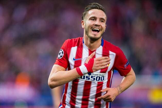 Bilder des Tages - SPORT Mittwoch 27.04.2016, Champions League - Halbfinale, Hinspiel in Madrid, Saison 2015 2016, Atletico Madrid - FC Bayern Muenchen, Torschuetze zum 1 zu 0 Saul Niguez (Atletico Madrid 7) DeFodi507