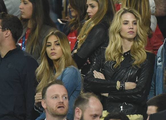 Madrid 27.04.2016, xjhx, Fussball Champions League, Atletico Madrid - FC Bayern München, emspor, v.l. Ann-Kathrin Broemmel, Freundin von Mario Goetze (FC Bayern Muenchen),
