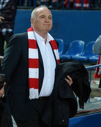 Madrid 27.04.2016, xjhx, Fussball Champions League, Atletico Madrid - FC Bayern München, emspor, v.l. Uli Hoeness