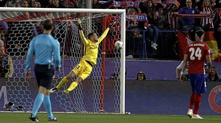 First leg of 1 2 Champions League match between Atletico and Bayer Munich. In this picture, Oblak. xANGELxRIVEROx 