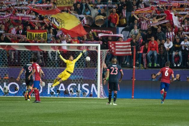 Spain: Atlético Madrid v Bayern Munich League Phantom Goal during Atlético Madrid v Bayern Munich champions league semi-final. Game ends 1-0, Atlético won.  JorgexGonzalezxMoreno