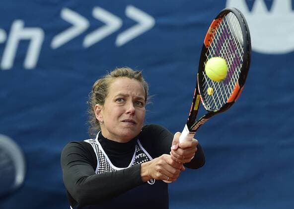 Czech tennis player Barbora Strycova in action during the tennis match Prague Open in Prague, Czech Republic, April 28, 2016. (CTKxPhoto RomanxVondrous) CTKPhotoP201604280689401  vnd 5