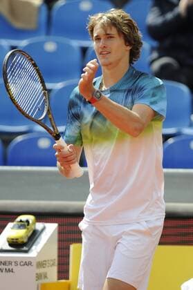 Alexander (Sascha) ZVEREV (GER),Schlussjubel, Aktion,Einzelbild,angeschnittenes Einzelmotiv,Halbfigur,halbe Figur. Tennis BMW Open 2016 am 28.04.2016 in Muenchen.