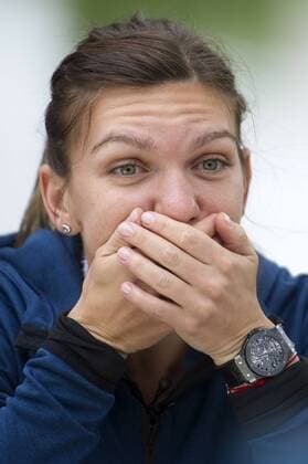 Simona Halep (Rumänien) beim Fototermin zum Mutua Madrid Open 2016 Tennisturnier im Caja Magica Sportkomplex. Madrid, 29.04.2016  Foto:xDyDxFotografosx xFuturexImage
