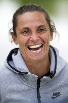 Roberta Vinci (Italien) beim Fototermin zum Mutua Madrid Open 2016 Tennisturnier im Caja Magica Sportkomplex. Madrid, 29.04.2016  Foto:xDyDxFotografosx xFuturexImage