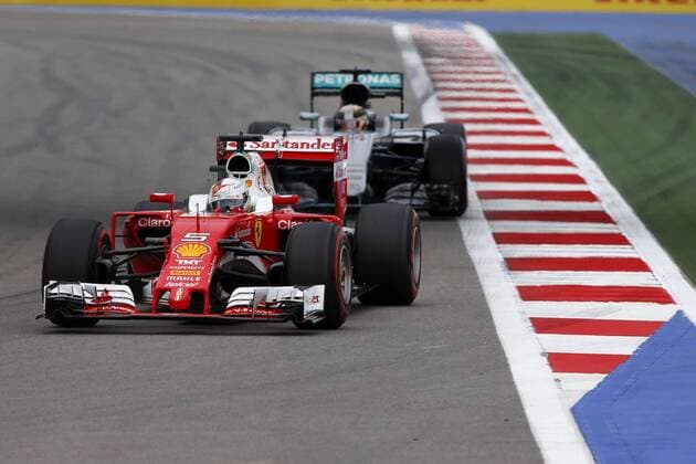 Motorsports: FIA Formula One World Championship WM Weltmeisterschaft 2016, Grand Prix of Russia, 5 Sebastian Vettel (GER, Scuderia Ferrari), xHOCHxZWEIx