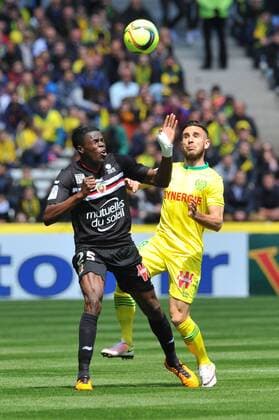 Adrien THOMASSON (nan) - ROMAIN GENEVOIS (nice) FOOTBALL : Nantes vs Nice - Ligue 1 - 30 04 2016 FEP Panoramic 