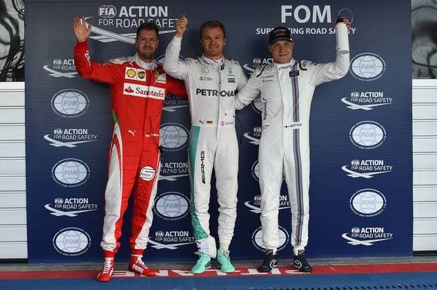 Sebastian Vettel, Scuderia Ferrari, Nico Rosberg; Mercedes Grand Prix, Valtteri Bottas, Williams F1 Team, formula 1 GP, Russian in Sochi, 30.04.2016 Photo:mspb Lukas Gorys Sebastian Vettel, Nico Rosberg; Valtteri Bottas, formula 1 GP, Russian