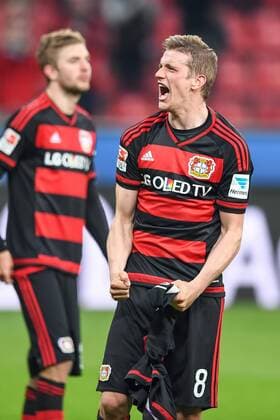 Leverkusen Lars Bender (Bayer 04 Leverkusen 8) beim Bundesliga Spiel zwischen Bayer 04 Leverkusen und Hertha BSC am 30.04.2016, Copyright: Schuelerx xEibnerx-xPressefoto EP_JSE
