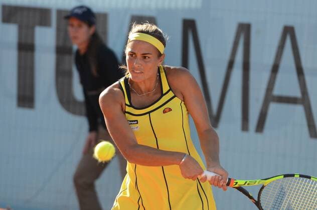 April 30, 2016 - Madrid, Spain - MONICA PUIG in action during her match vs. N. Broady at the Mutua Madrid Open. Tennis 2016 - Mutua Madrid Open - Day 1 - ZUMAl132