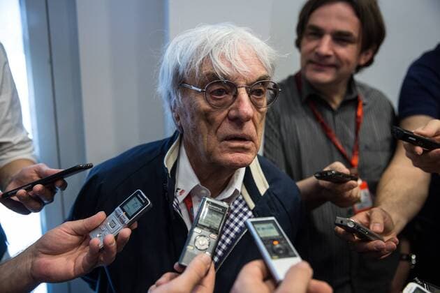 Formel 1, GP von Russland, Bernie Ecclestone im Interview SOCHI, RUSSIA. MAY 1, 2016. Bernard Charles Bernie Ecclestone, president of the Formula One Management and Formula 1 Administration (FOA), talks to journalists at a press center. Sergei Savostyanov TASS  TS0216BE