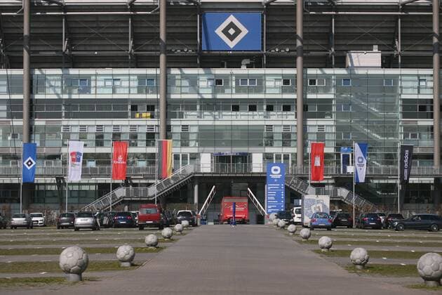 Das Volksparkstadion in Hamburg am 02.05.2016