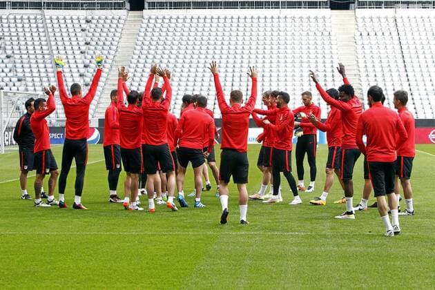 Entrenamiento del Atletico Madrid en el Allianz Arena. Atletico Madrid training session at Allianz Arena. xPABLOxMORENOx 