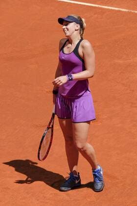 May 3, 2016 - Madrid, Madrid, Spain - Sabine Lisicki of Germany in action Carla Suarez of Spain their match during day fourth of the Mutua Madrid Open tennis tournament at the Caja Magica on May 03 2016 in Madrid,Spain. Sabine Lisicki - Mutua Madrid Open 2016  - ZUMAn230
