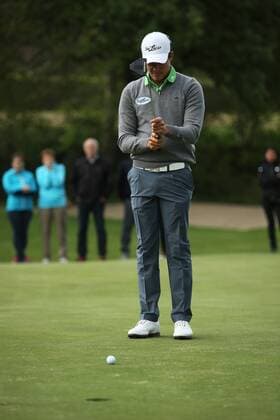GOLF - Goesser Open 2016 GRAZ,AUSTRIA,03.MAY.16 - GOLF - Alps Tour, Goesser Open, Shoot Out, GC Andritz. Image shows Robin Goger (AUT). GEPAxpictures xDanielxGoetzhaber