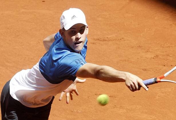 Dominic Thiem, Austria, during Madrid Open Tennis 2016 match.May, 3, 2016.  (20160503124)