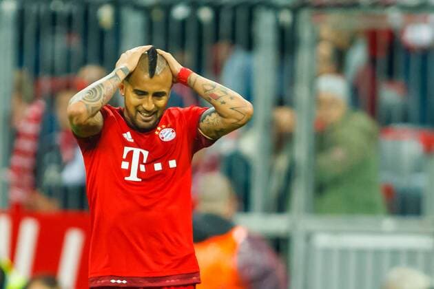 GER, UEFA CL, FC Bayern Muenchen (GER) vs Atletico Madrid (ESP) 03.05.2016, Allianz Arena, Muenchen, GER, UEFA CL Halbfinale Rueckspiel, FC Bayern Muenchen vs Atletico Madrid im Bild Arturo Erasmo Vidal (FCB 23) nordphotoxStraubmeier