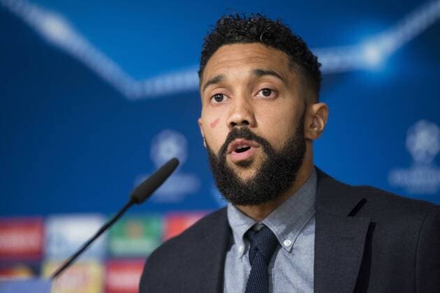 Manchester City defender Gaël Clichy during press conference PK Pressekonferenz before Champions League 2015 2016 Semi-Finals vs Real Madrid CF. in Madrid. May 03, 2016.  (20160503027)