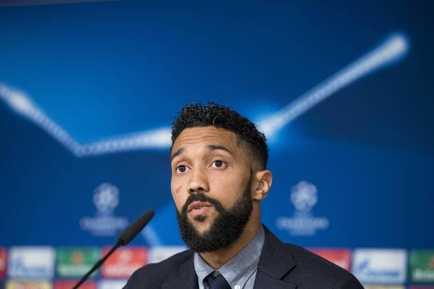 Manchester City defender Gaël Clichy during press conference PK Pressekonferenz before Champions League 2015 2016 Semi-Finals vs Real Madrid CF. in Madrid. May 03, 2016.  (20160503047)