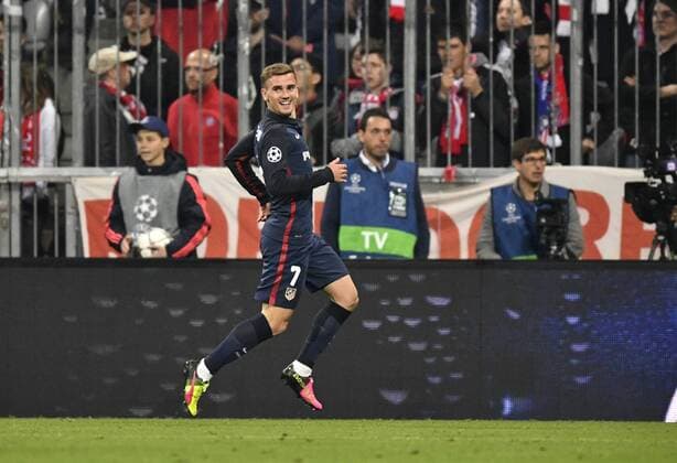 TOR zum 1:1 durch Antoine Griezmann Atletico Madrid Torjubel FC Bayern München FCB vs Atletico Madrid UEFA Champions-League CL Halbfinale Rückspiel Saison 2015 2016 München Allianz Arena 03.05.2016 FC Bayern München FCB vs Atletico Madrid