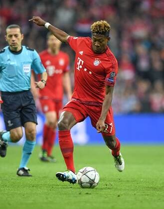 FUSSBALL CHAMPIONS LEAGUE SAISON 2015 2016 HALBFINALE RUECKSPIEL FC Bayern Muenchen - Atletico Madrid 03.05.2016 David Alaba (FC Bayern Muenchen) 