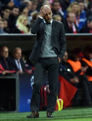 Championsleague Halbfinale: FC Bayern München - Atletico Madrid 03.05.2016. Trainer Pep Guardiola (FCB) enttäuscht. HM