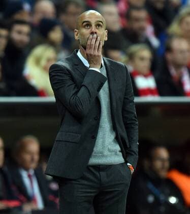 Championsleague Halbfinale: FC Bayern München - Atletico Madrid 03.05.2016. Trainer Pep Guardiola (FCB) enttäuscht. HM