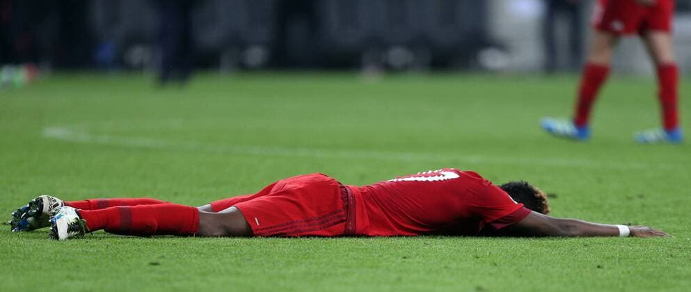 SOCCER - CL, Bayern vs Atletico MUNICH,GERMANY,03.MAY.16 - SOCCER - UEFA Champions League, semifinal, FC Bayern Muenchen vs Atletico Madrid. Image shows the disappointment of David Alaba (Bayern). GEPAxpictures xThomasxBachun
