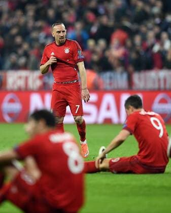 FUSSBALL CHAMPIONS LEAGUE SAISON 2015 2016 HALBFINALE RUECKSPIEL FC Bayern Muenchen - Atletico Madrid 03.05.2016 Franck Ribery (FC Bayern Muenchen) ist nach dem Abpfiff enttaeuscht 