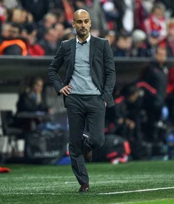 FUSSBALL CHAMPIONS LEAGUE SAISON 2015 2016 HALBFINALE RUECKSPIEL FC Bayern Muenchen - Atletico Madrid 03.05.2016 Trainer Pep Guardiola (FC Bayern Muenchen) 