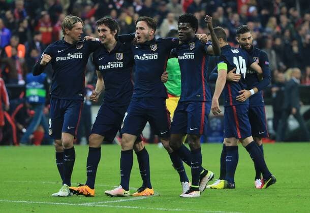 03.05.2016, CL Halbfinale, FC Bayern München vs Atletico Madrid, Allianz Arena, im Bild: Atletico Sieger