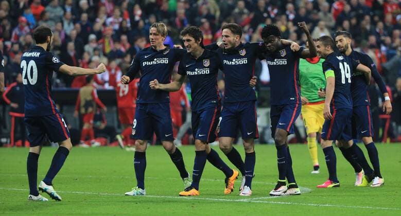 03.05.2016, CL Halbfinale, FC Bayern München vs Atletico Madrid, Allianz Arena, im Bild: Atletico Sieger